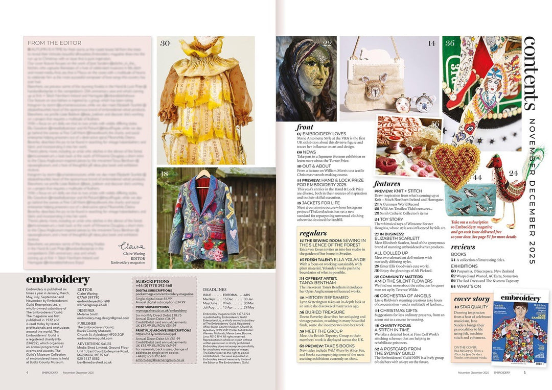 Embroidery Magazine Nov/Dec 2025