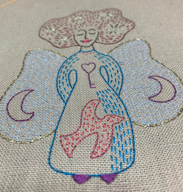 Ginger Becky Paloma Guardian Angel Embroidery Kit