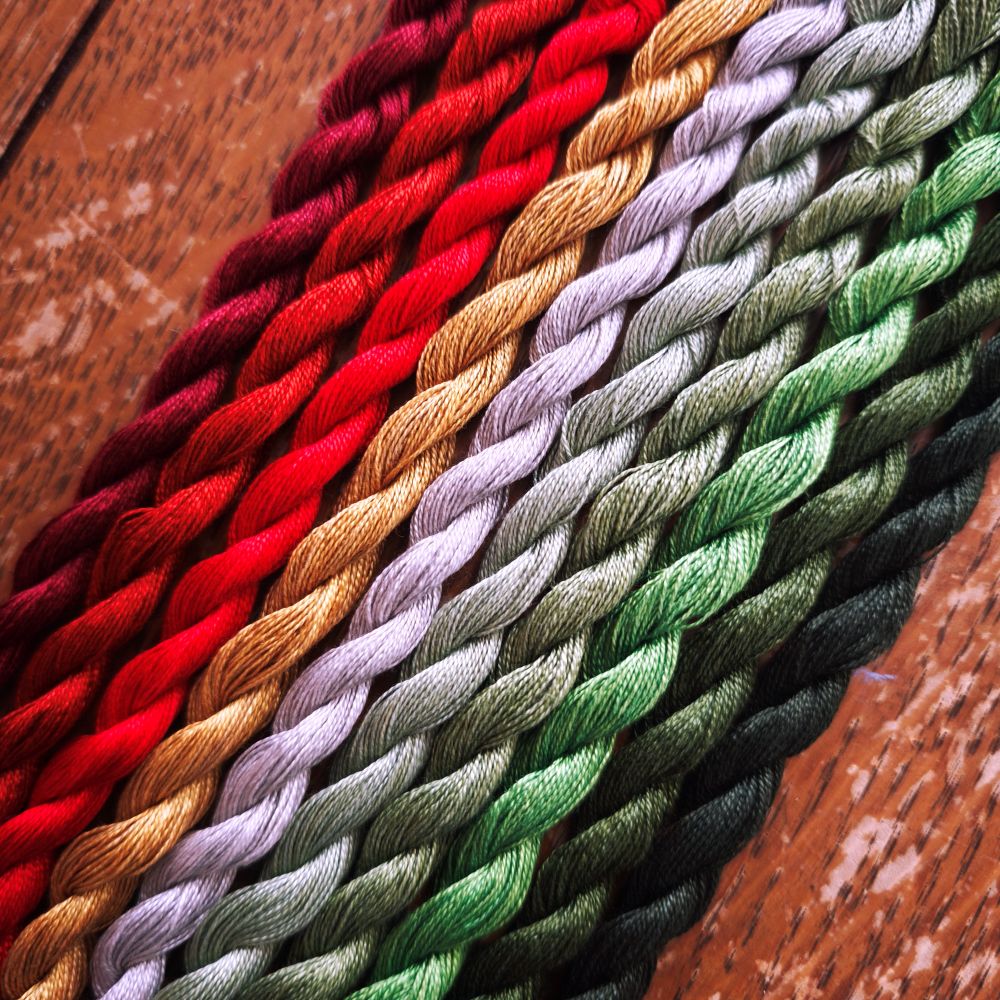 Paint Box Threads - 10 Pack of Hand Dyed Cotton Threads Perle 12