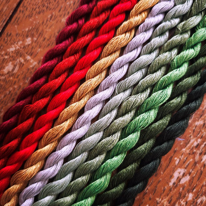 Paint Box Threads - 10 Pack of Hand Dyed Cotton Threads Perle 12