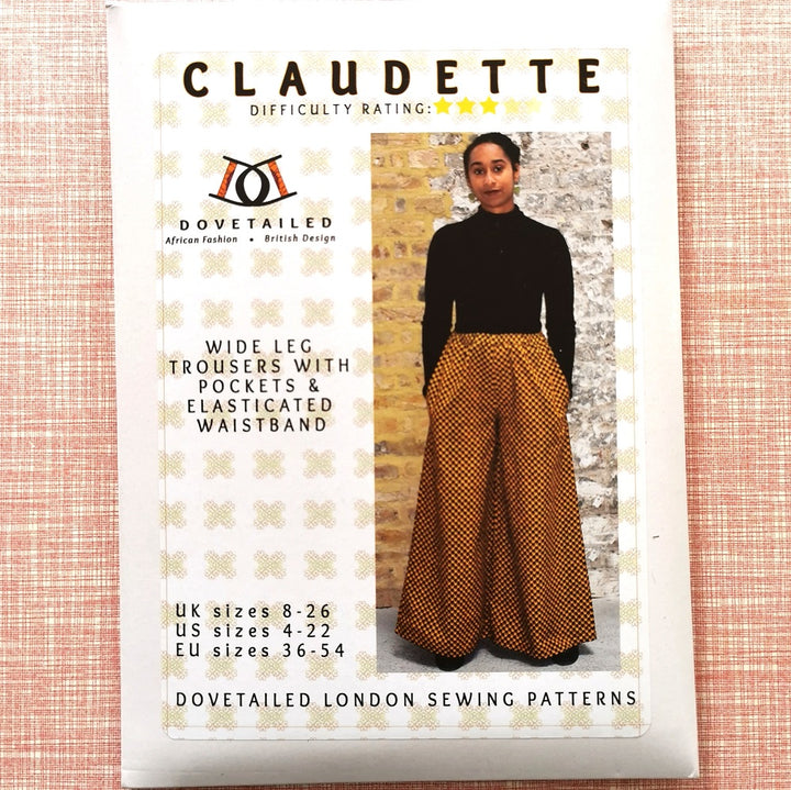 Dovetailed London Sewing Patterns - Claudette Wide Leg Trousers With Pockets