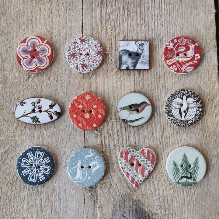 Festive Ceramic Buttons
