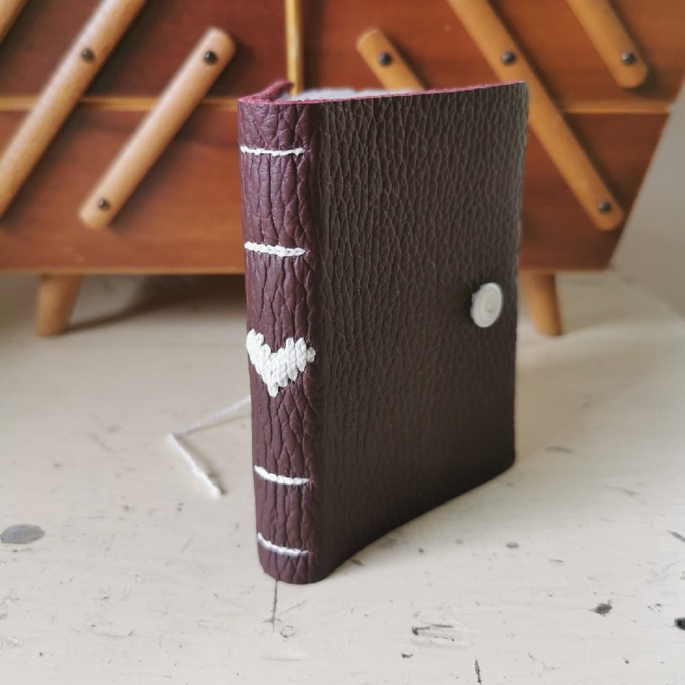 Kate Bowles Mini Darned Heart Leather Notebook