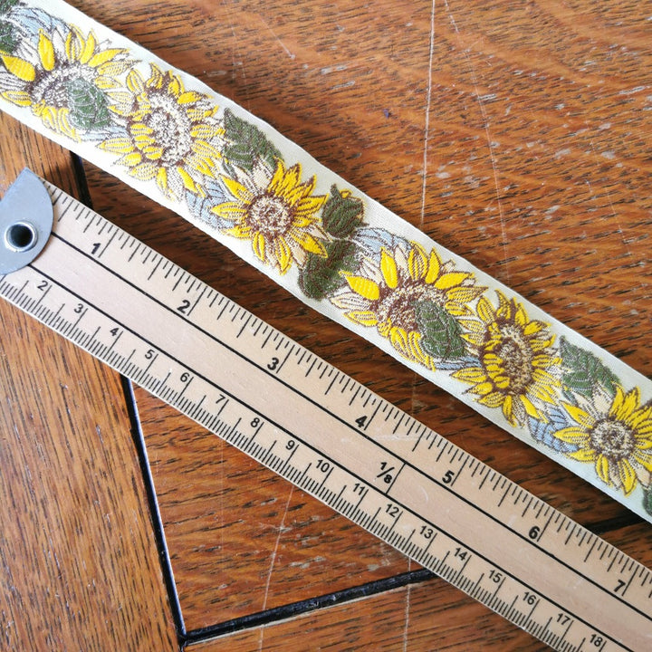 Kafka Sunflower Ribbon 30 mm wide - per 50cm length