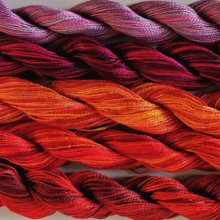 Paint Box Threads Variegated Skeins - Reds - Perle 12