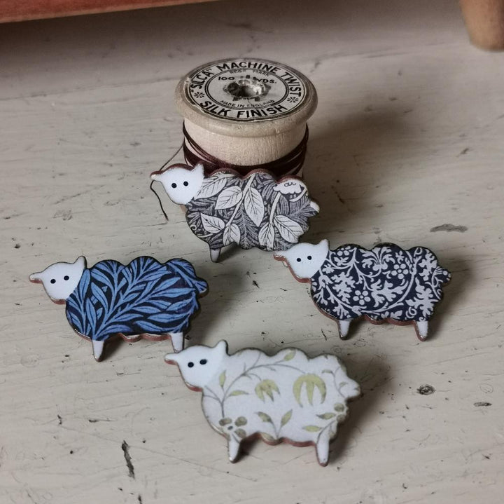 Little Ceramic Sheep Brooch