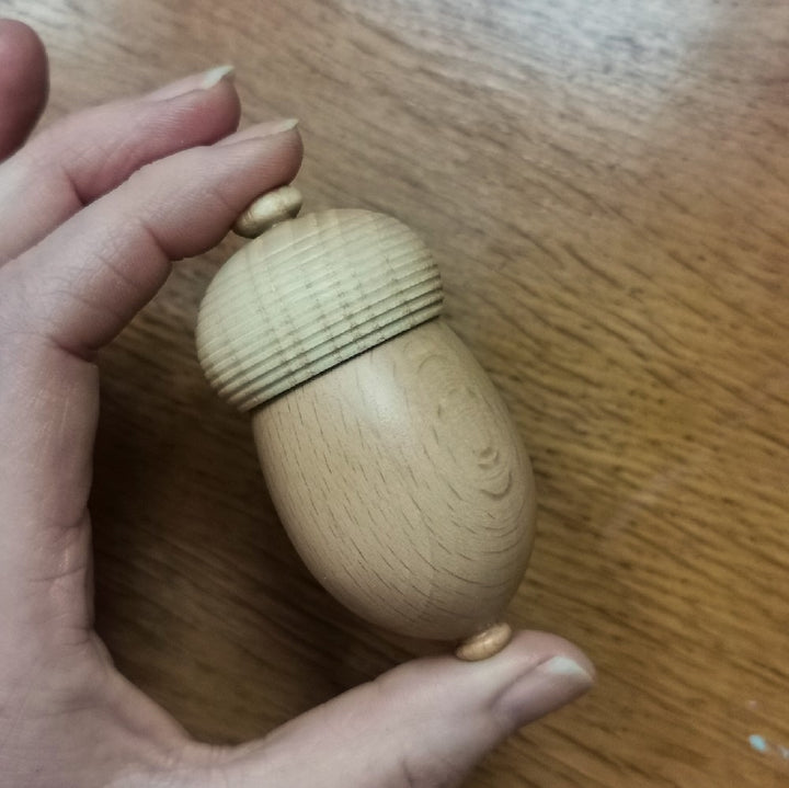 Wooden Acorn Sewing Etui