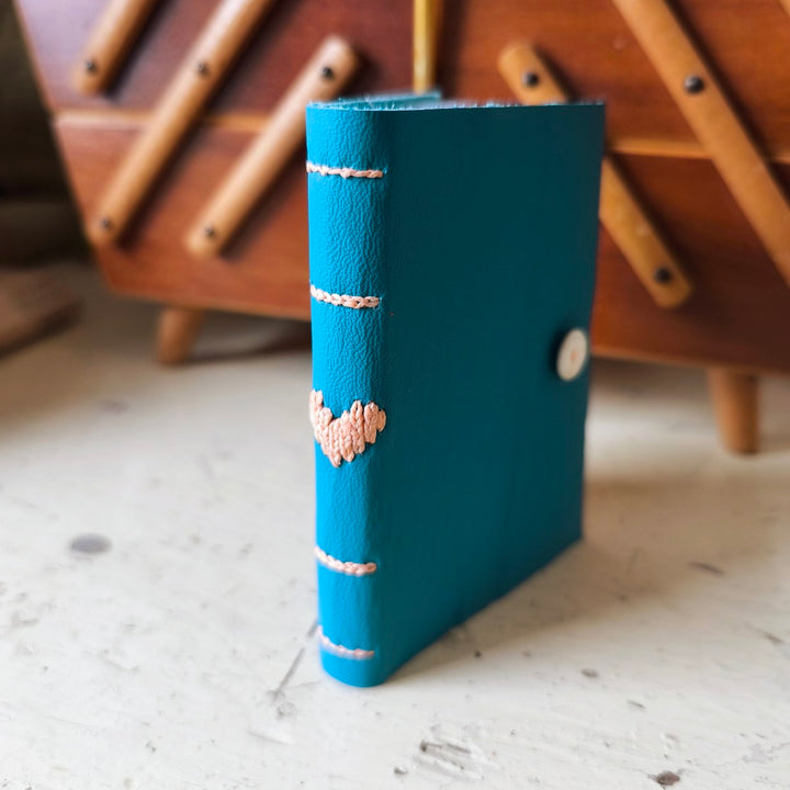 Kate Bowles Mini Darned Heart Leather Notebook