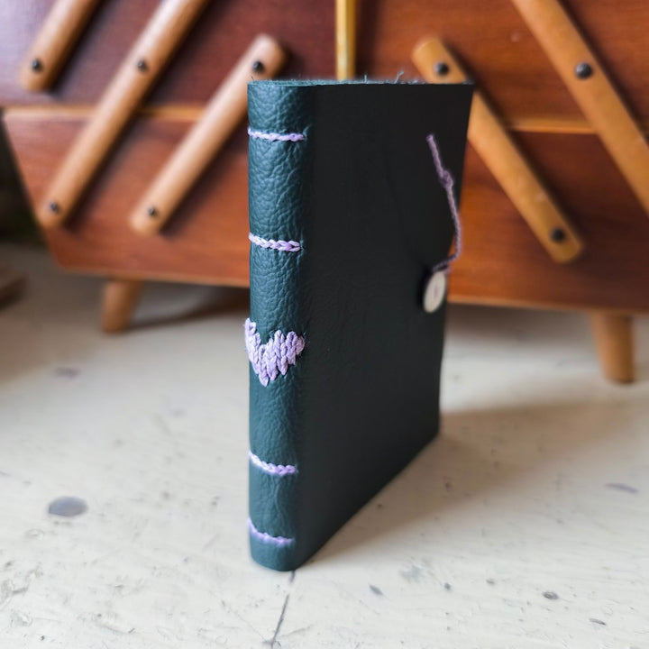 Kate Bowles Mini Darned Heart Leather Notebook