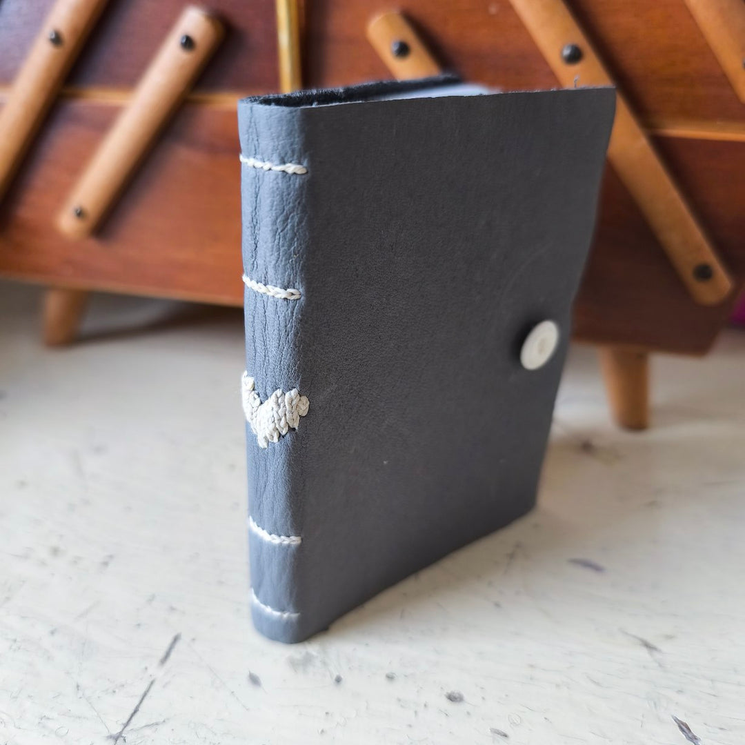 Kate Bowles Mini Darned Heart Leather Notebook