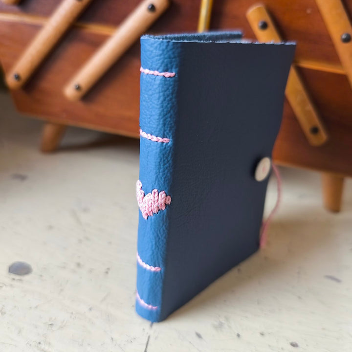 Kate Bowles Mini Darned Heart Leather Notebook
