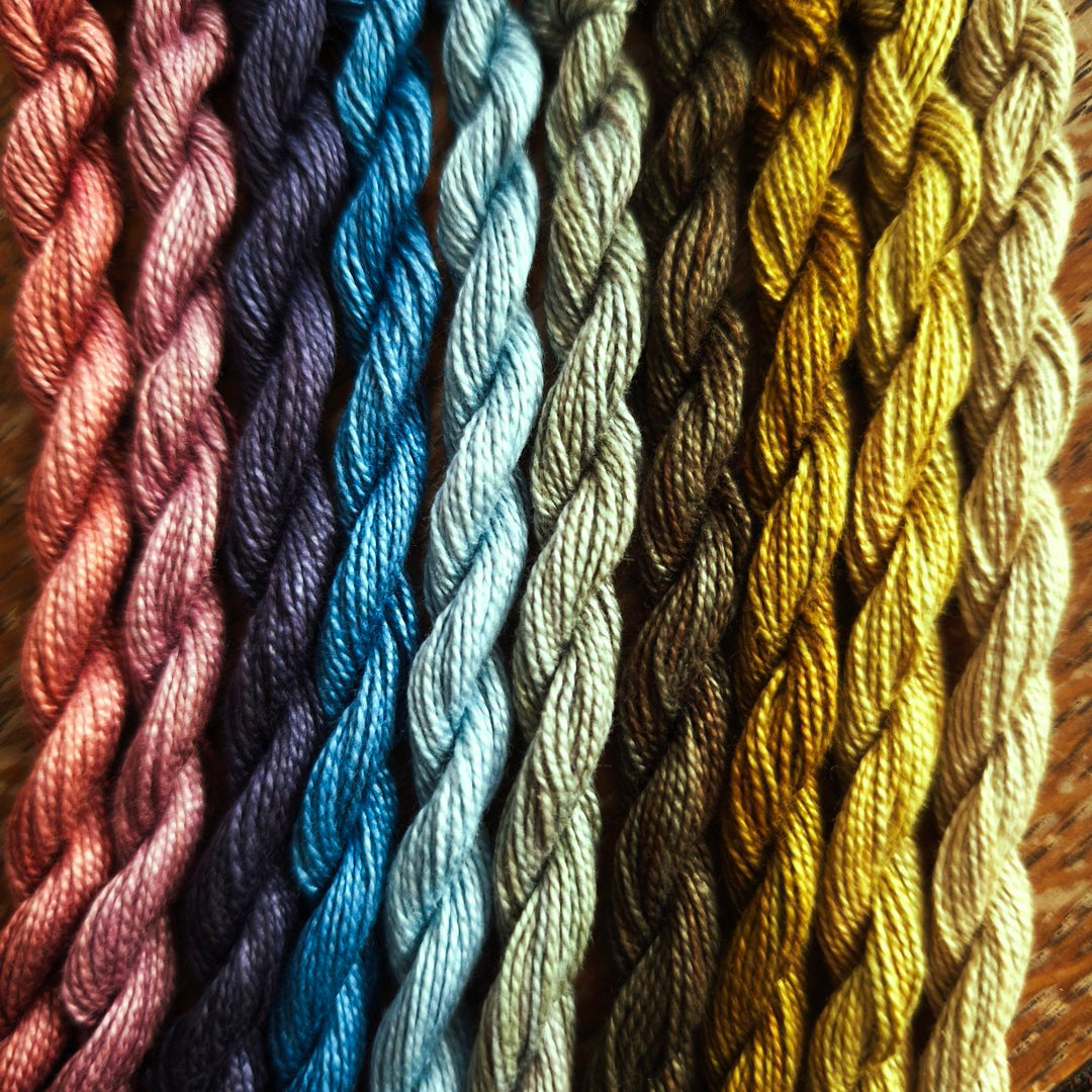 Paint Box Threads - 10 Pack of Hand Dyed Cotton Threads Perle 8