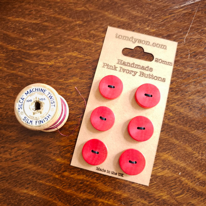 Handmade Wooden Buttons 20mm - Set 6