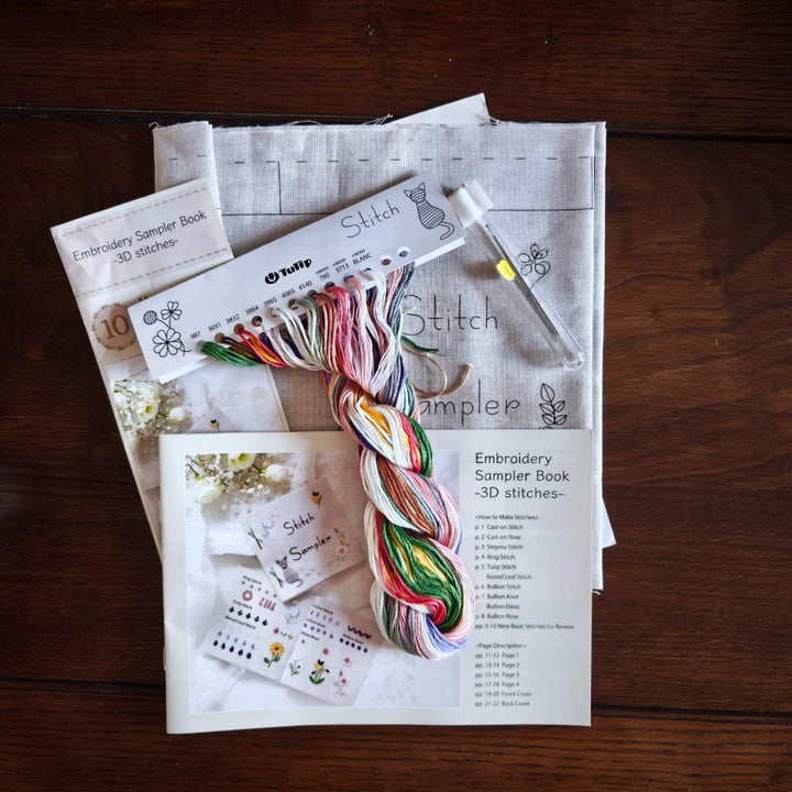 Tulip Embroidery Sampler Book - 3D Stitches