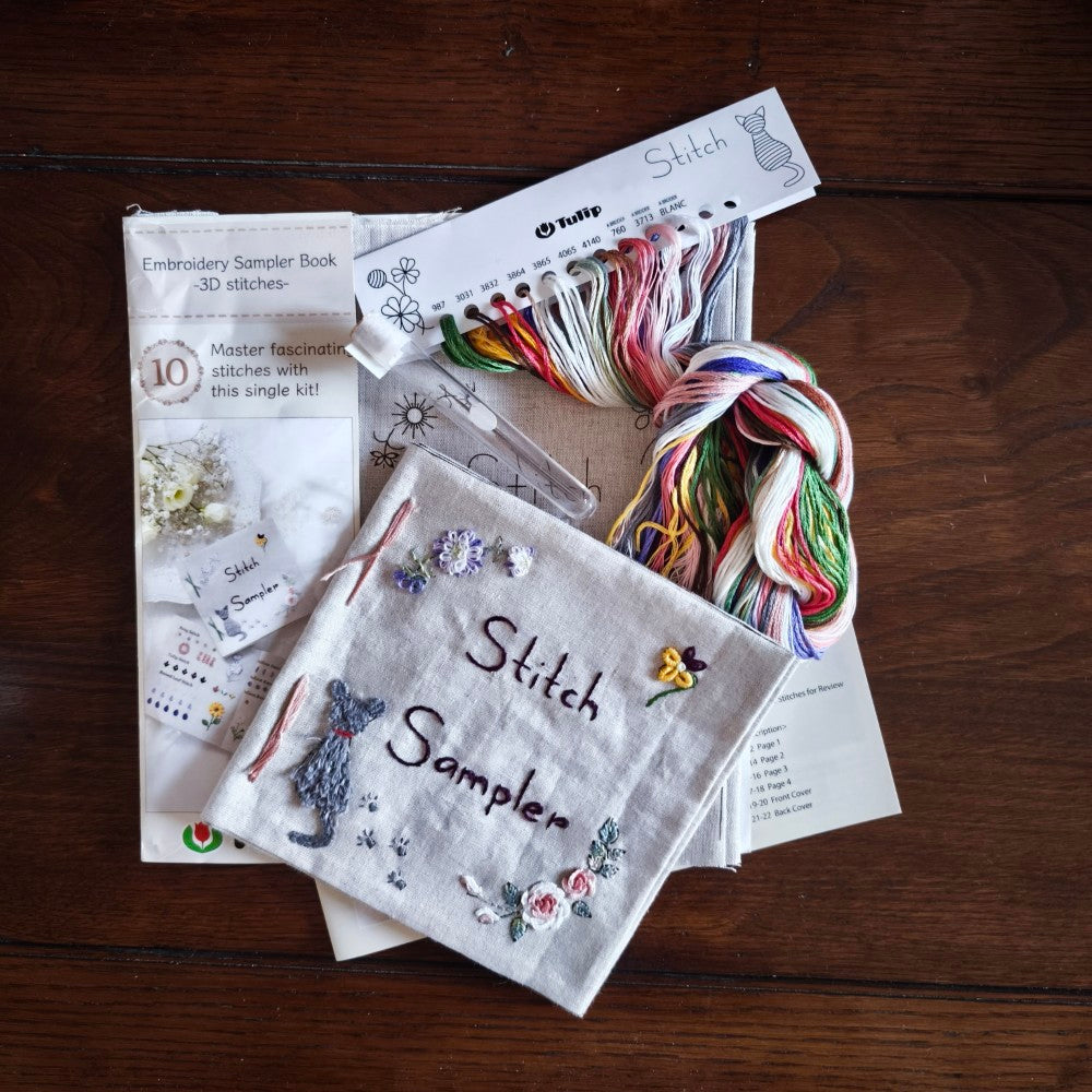 Tulip Embroidery Sampler Book - 3D Stitches