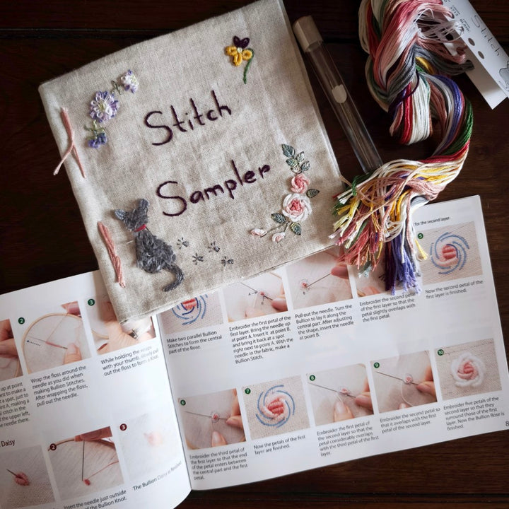 Tulip Embroidery Sampler Book - 3D Stitches