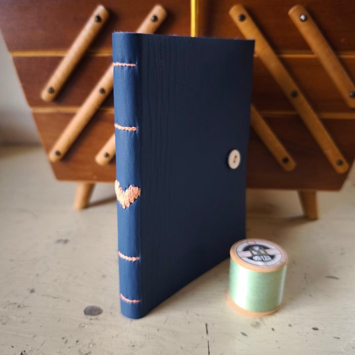 Kate Bowles Darned Heart Leather Notebook - medium A6