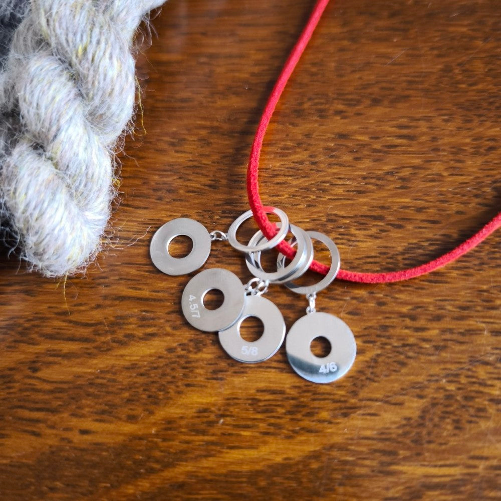 Silfa Stitch Markers Charms / Needle Gauges