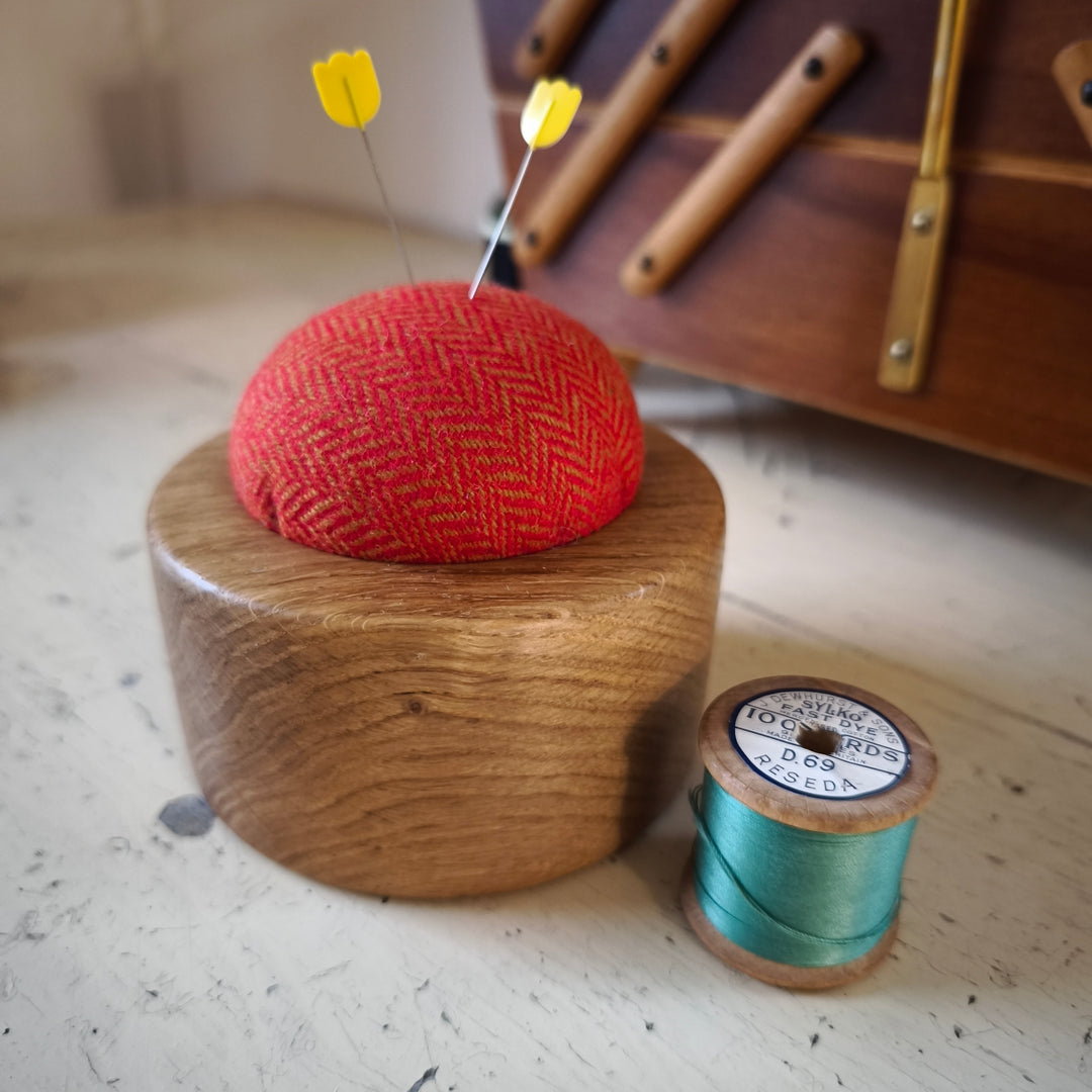 Wood & Wool Pincushion
