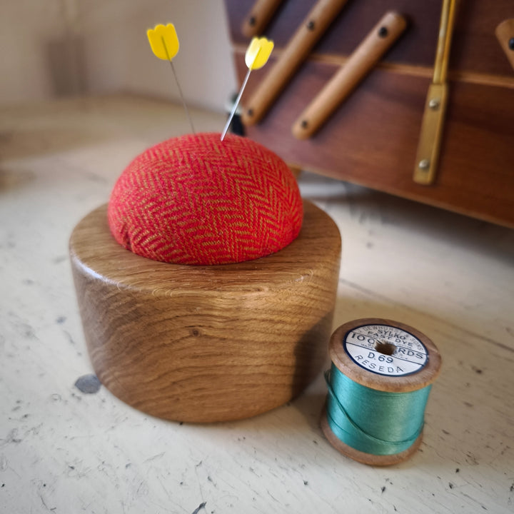Wood & Wool Pincushion