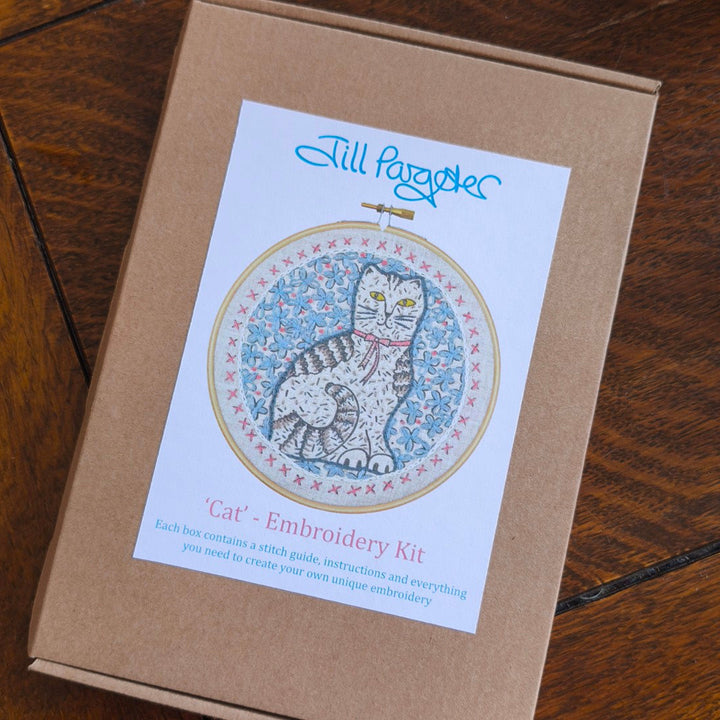 Jill Pargeter Embroidery Kit - Cat