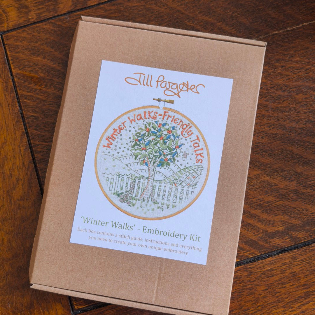 Jill Pargeter Embroidery Kit - Winter Walks, Friendly Talks