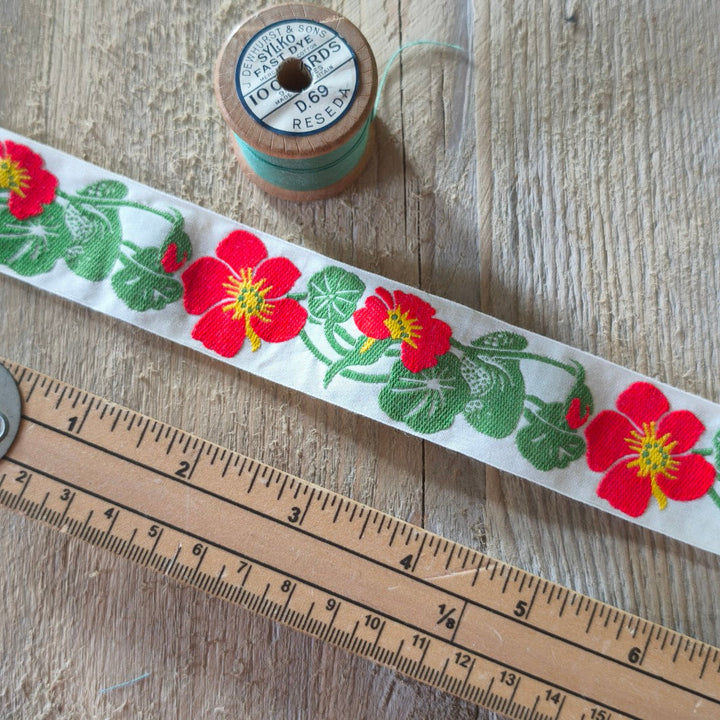 Kafka Nasturtium Ribbon 32mm wide - per 50cm length