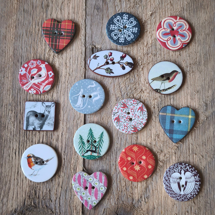 Festive Ceramic Buttons