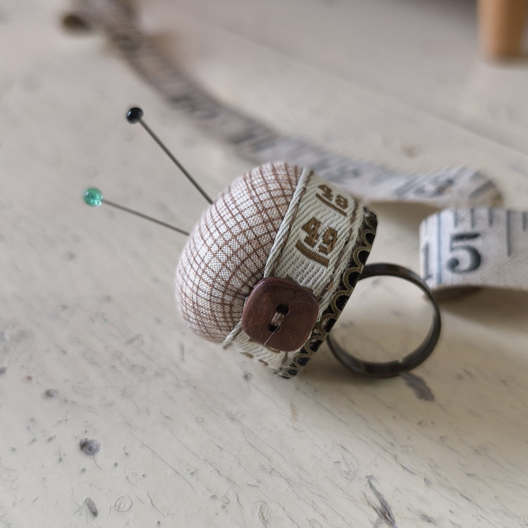 Mini Pincushion Ring by Wychbury Designs