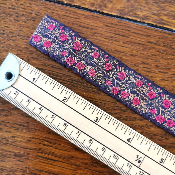 Kafka Wild Rose Ribbon 25mm wide - per 50cm length