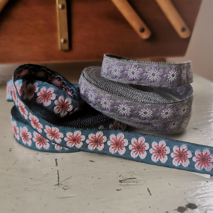 Kafka Blossom Ribbon - 15mm wide - per metre