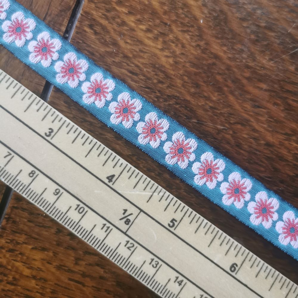 Kafka Blossom Ribbon - 15mm wide - per metre