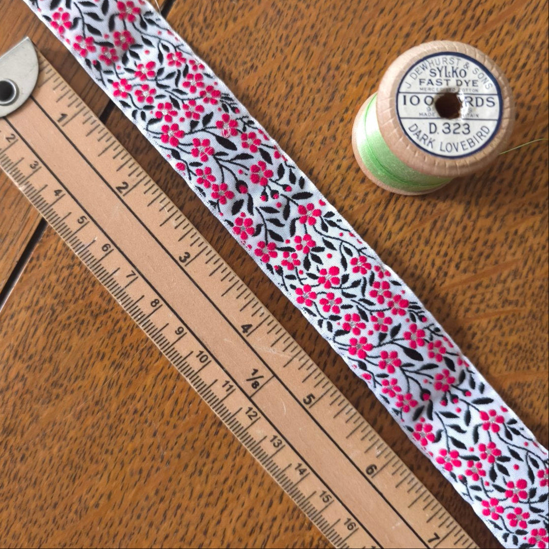 Kafka Forget-me-Not Ribbon 32mm wide - per 50cm length