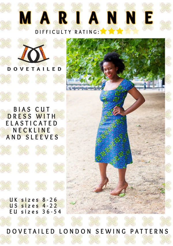 Dovetailed London Sewing Patterns - Marianne Bias Cut Dress