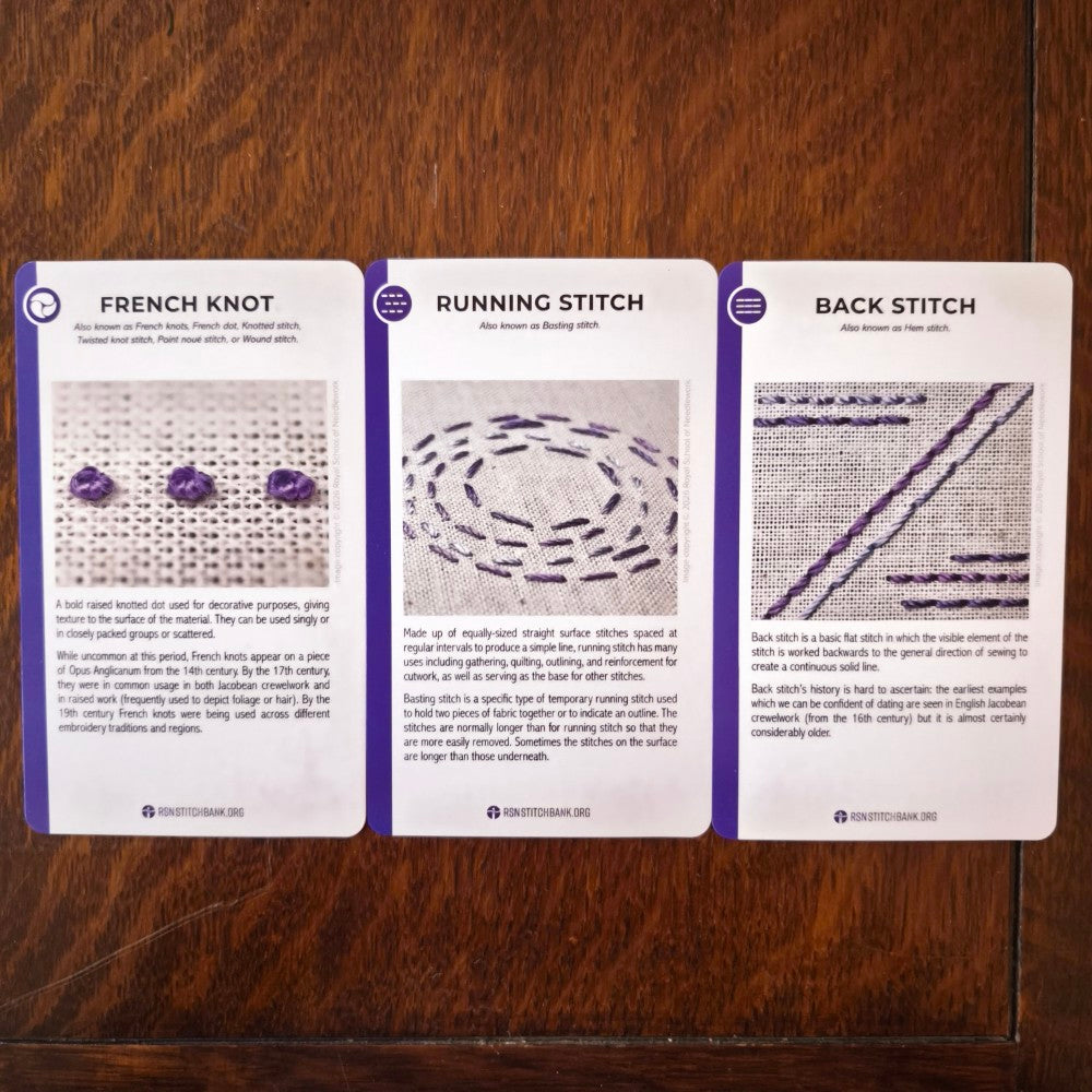 RSN Embroidery Stitch Card Deck