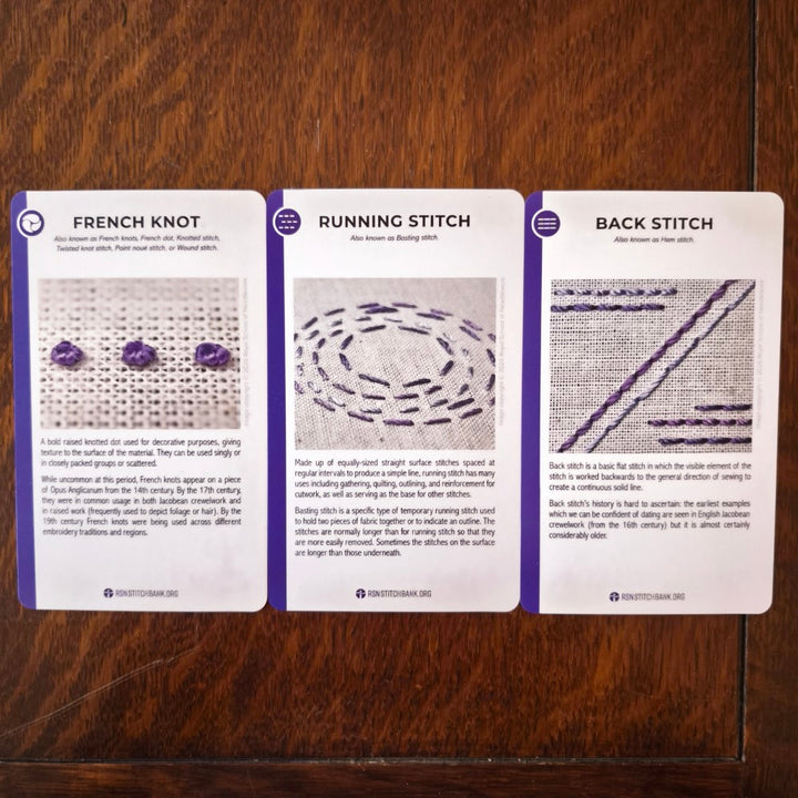 RSN Embroidery Stitch Card Deck