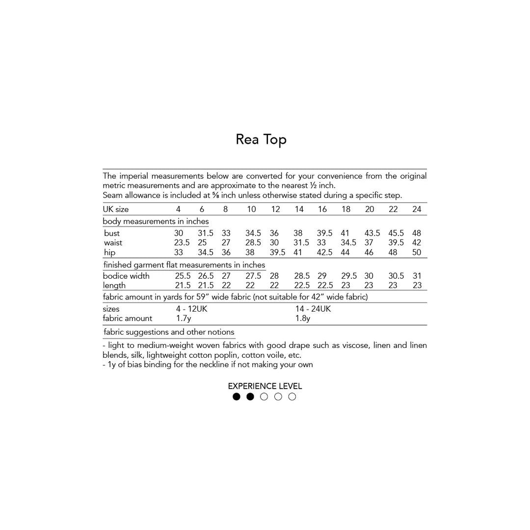 Dhurata Davies Rea Top Pattern Size 4-24