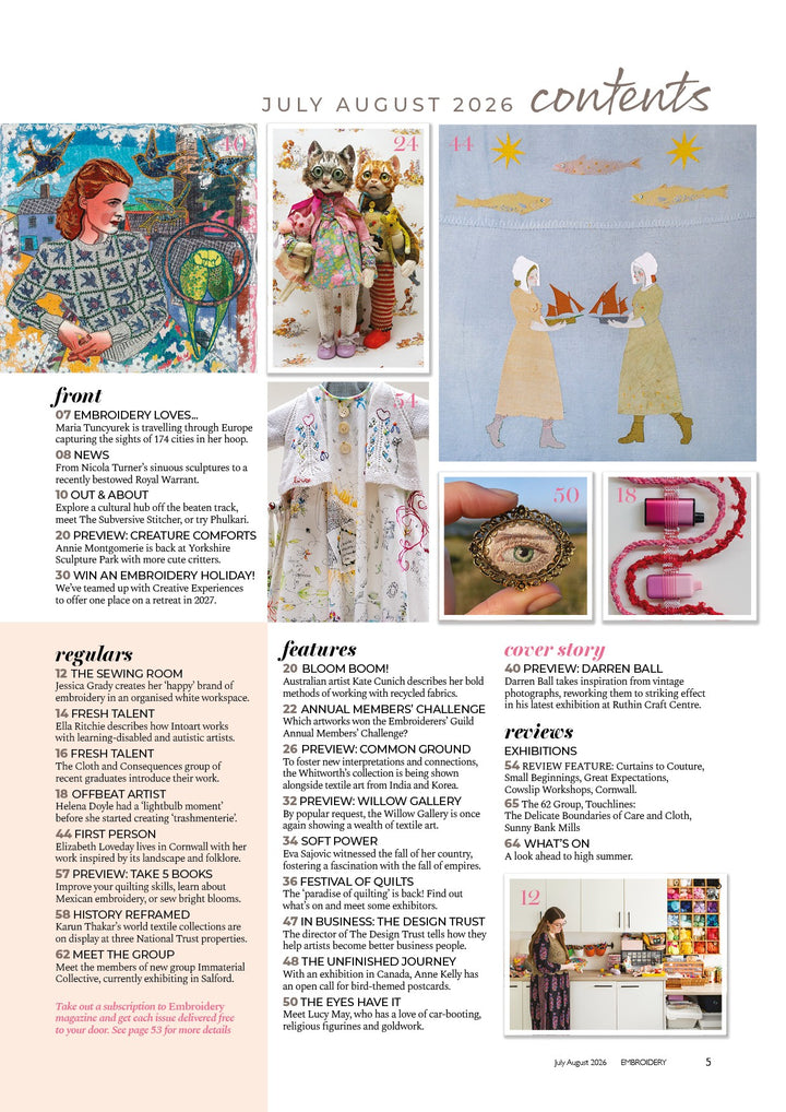 Embroidery Magazine July/August 2026