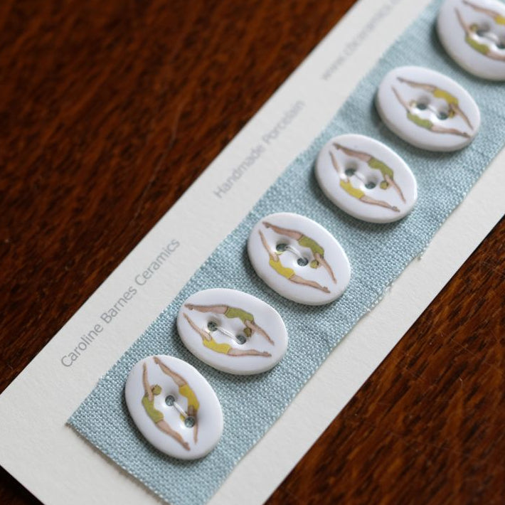 Ceramic Swimmer Button Sets