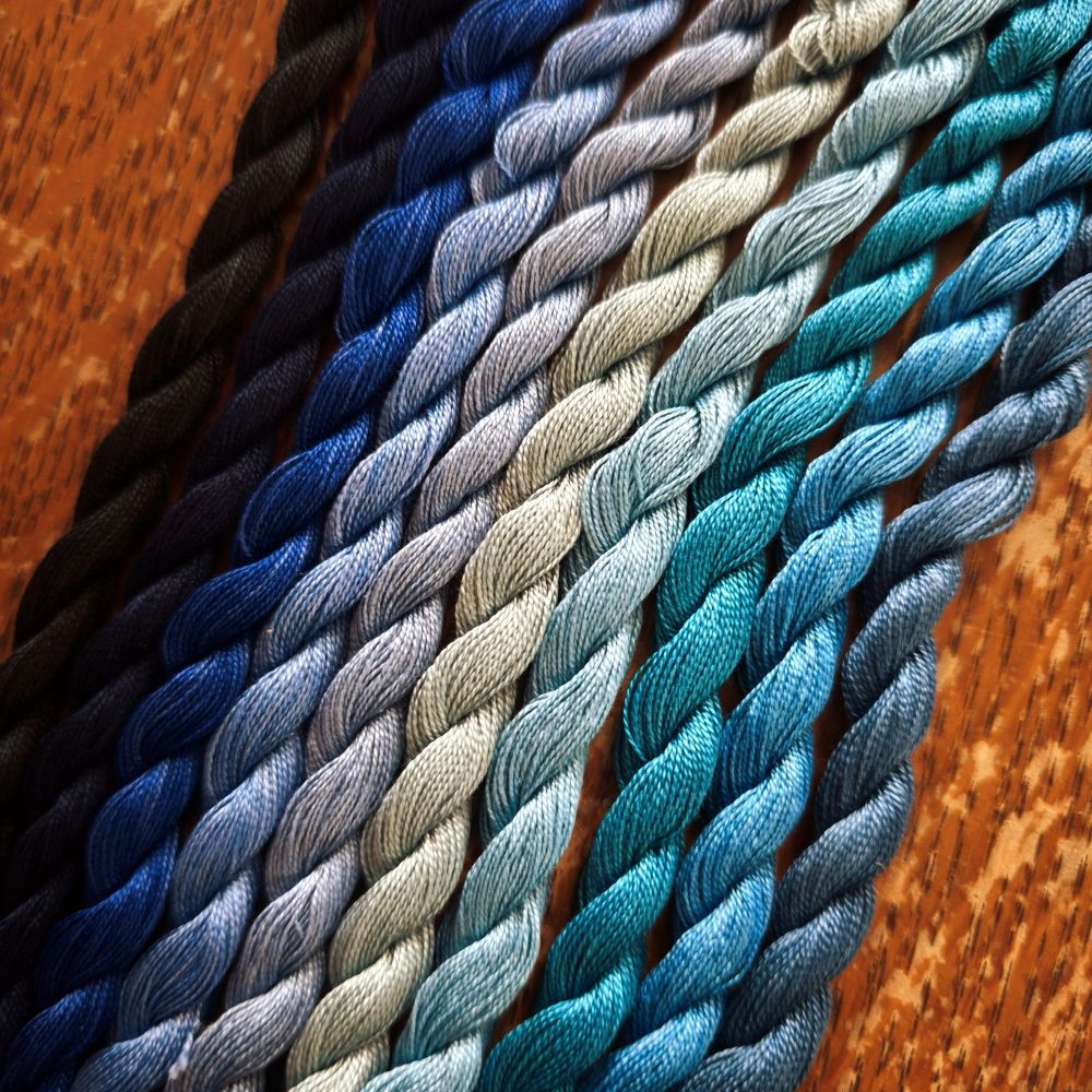 Paint Box Threads - 10 Pack of Hand Dyed Cotton Threads Perle 12