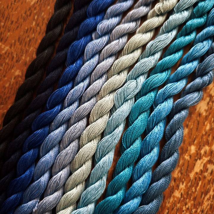 Paint Box Threads - 10 Pack of Hand Dyed Cotton Threads Perle 12