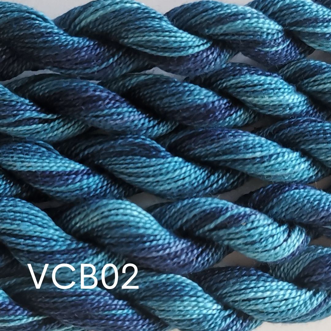 Paint Box Threads Variegated Skeins - Blues - Perle 8