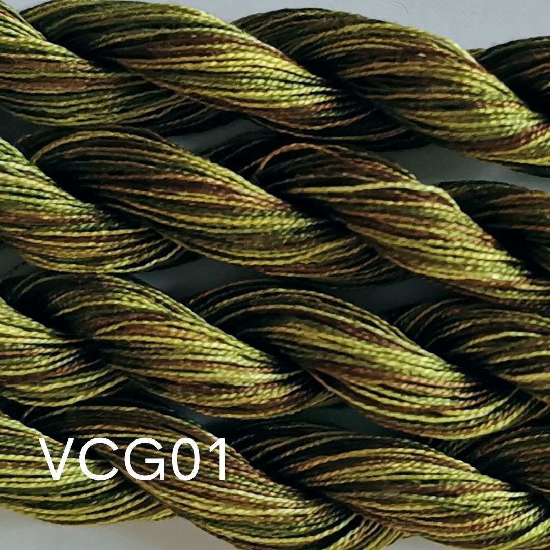 Paint Box Threads Variegated Skeins - Greens - Perle 12