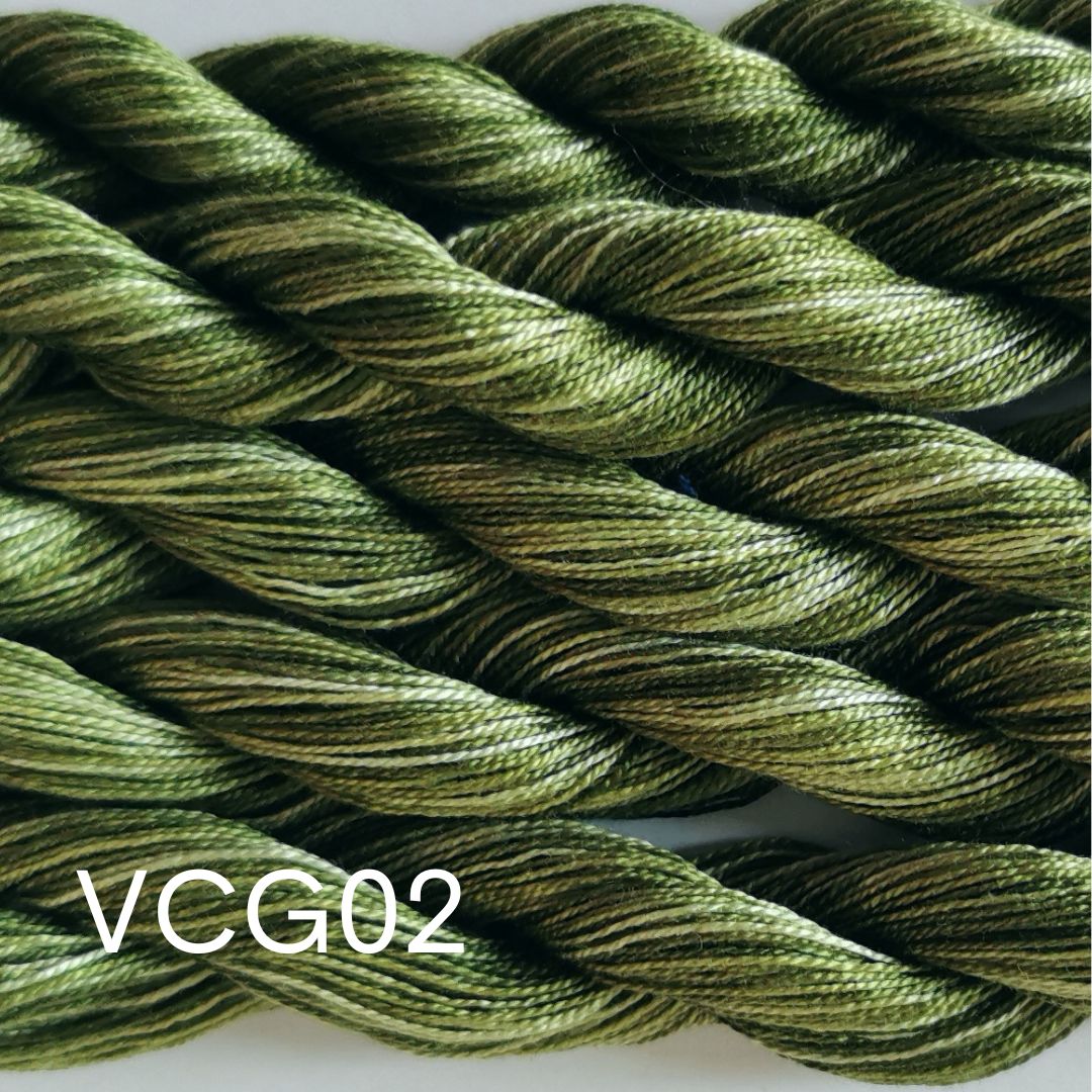 Paint Box Threads Variegated Skeins - Greens - Perle 12