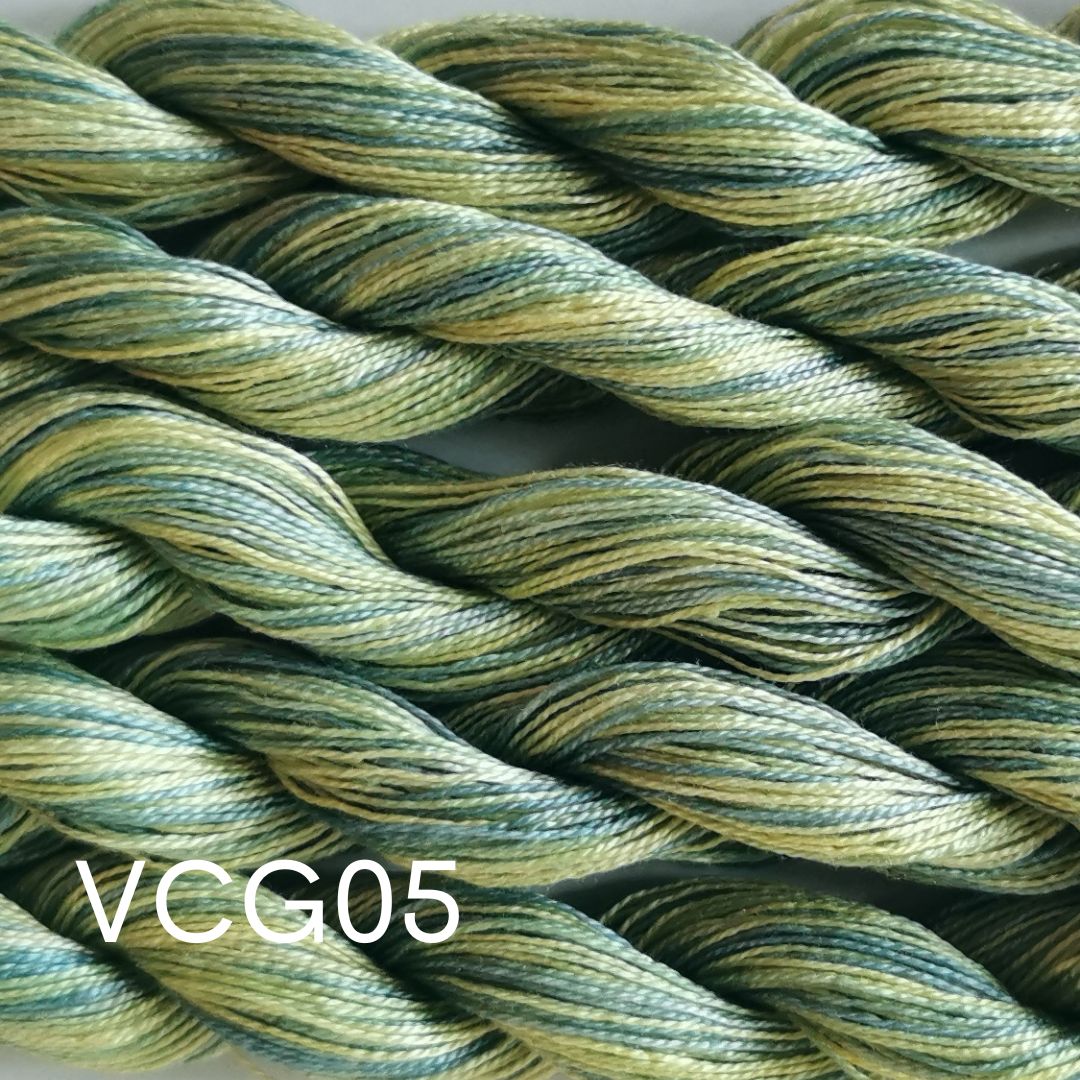 Paint Box Threads Variegated Skeins - Greens - Perle 12