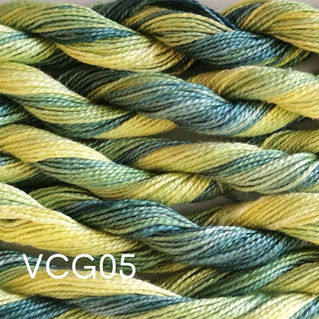 Paint Box Threads Variegated Skeins - Greens - Perle 8