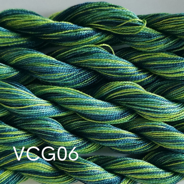 Paint Box Threads Variegated Skeins - Greens - Perle 12