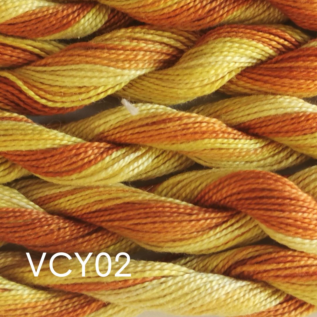 Paint Box Threads Variegated Skeins - Yellows - Perle 8