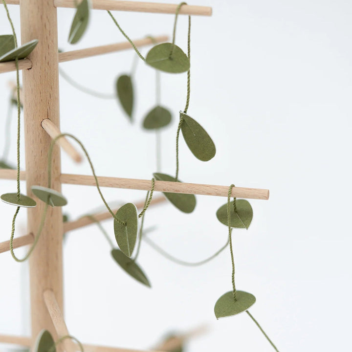 Jurianne Matter Paper and Wood Advent Tree (with garland)