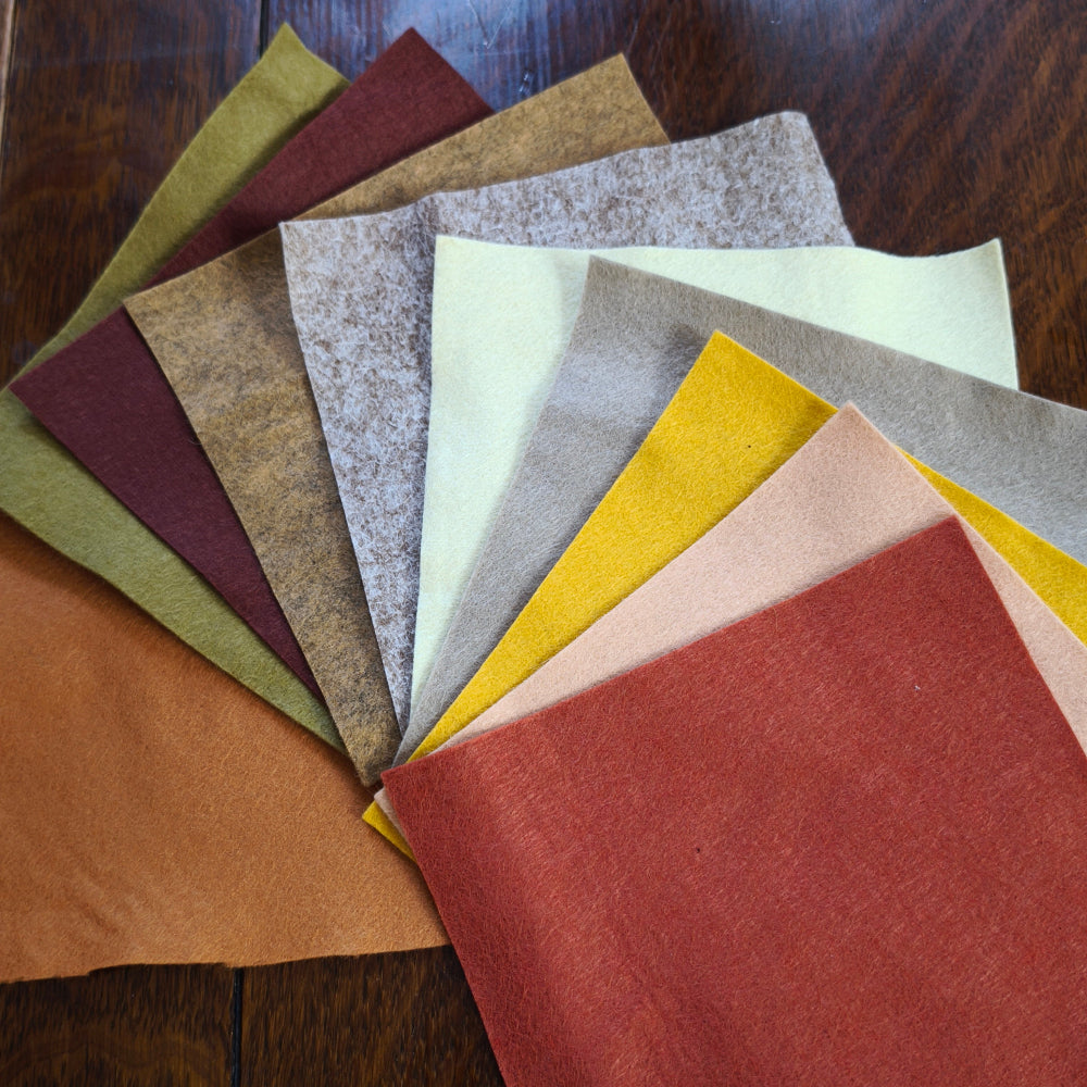 Viscose and wool mix felt bundle